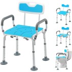 Suihkujakkara WC käsinojallinen 3in1