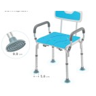 Suihkujakkara WC käsinojallinen 3in1