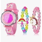 Tyttöjen rannekello ja korut yksisarvinen