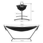 Iso riippumatto telineellä