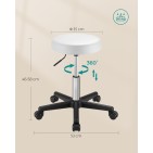 Säädettävä rullajakkara white