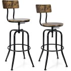 Baarituoli ruskea säädettävä 2in1