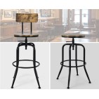 Baarituoli ruskea säädettävä 2in1