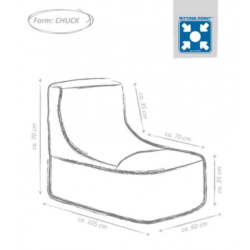 Sitting Point® Chuck BRAVA Lasten Säkkituoli Sitting Point® Chuck BRAVA Lasten Säkkituoli
