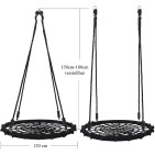 Verkkokeinu Ø 120 cm musta