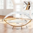 Riippumatto puujalustalla Sun