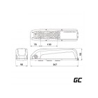 Sähköpyörän akku 36V 14,5 Ah