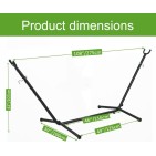 Kahden hengen riippumatto telineellä