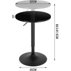 Baaripöytä säädettävä 52cm