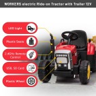 Lasten akkutraktori peräkärryllä