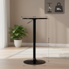 Baaripöytä pyöreä säädettävä