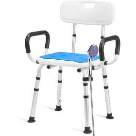 Suihkutuoli selkätuella ja käsinojilla