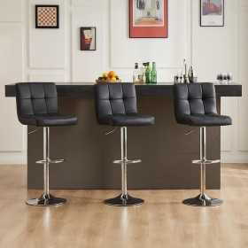 Baarituoli Bar Stools musta/valkoinen 2kpl