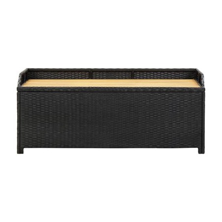 Puutarhapenkki säilytyslokerolla