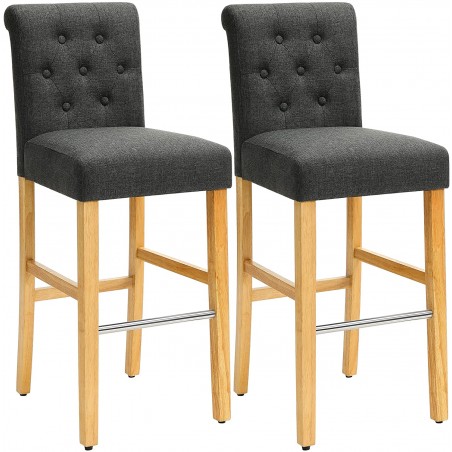 Baarituoli harmaa 2 kpl