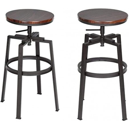 Baarituoli ruskea säädettävä